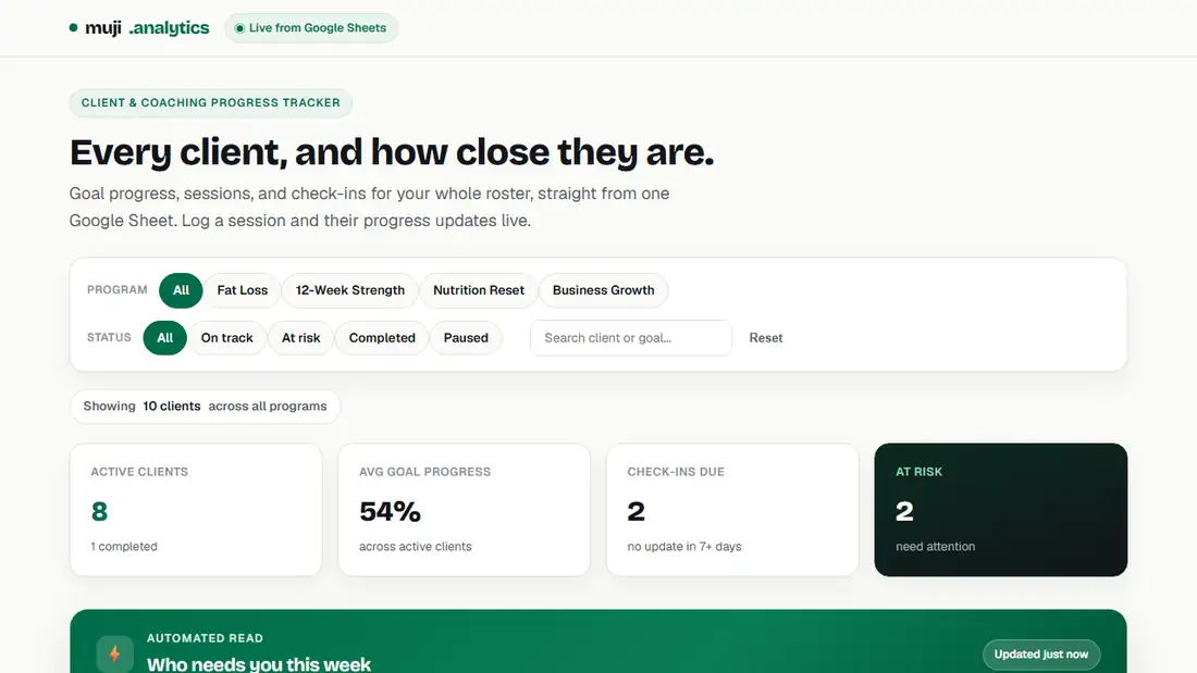 Coaching Progress Tracker