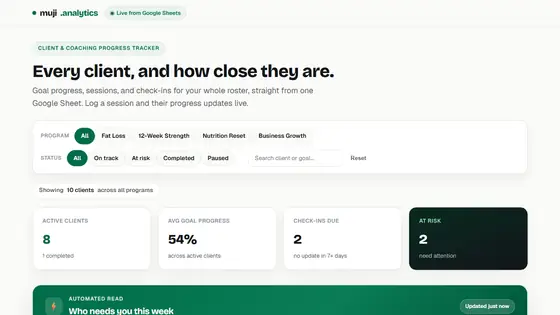 Coaching Progress Tracker