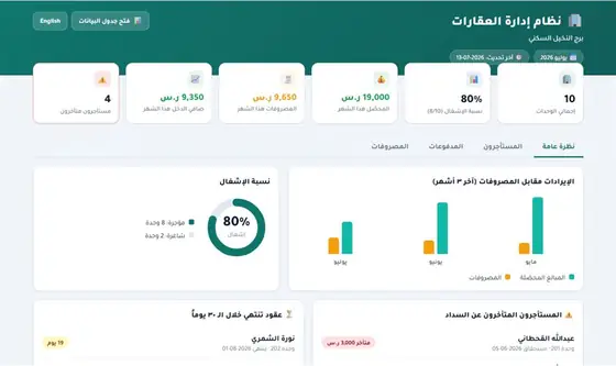Rental Management (Arabic and English)